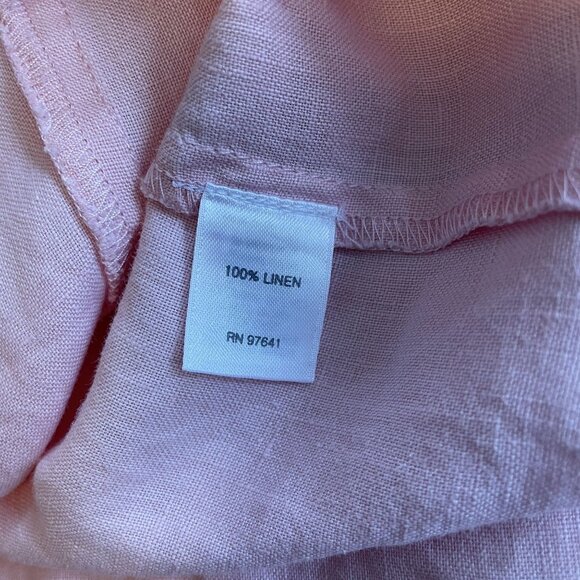 J Jill Pure Jill Womens Pink Linen Sleeveless Tank Top with Pockets Size L - Picture 5 of 6